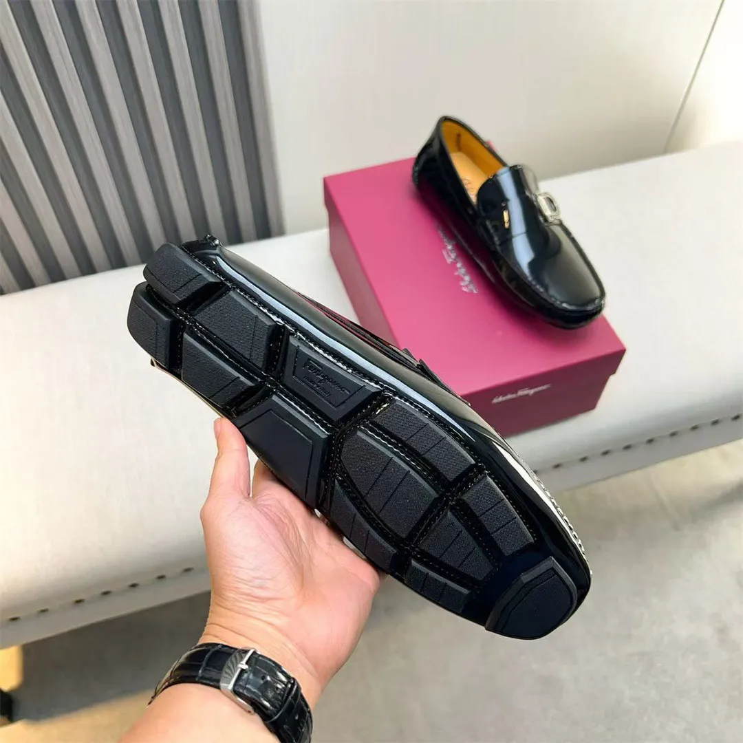 Men's shoes 💰560 Ferragamo new high-end quality 🔥 black cowhide ➕ cowhide lining size 38-45
